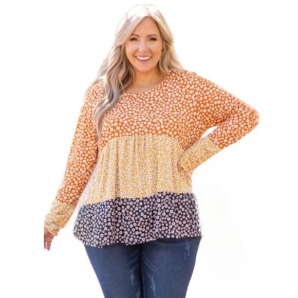 PLUS Colorful Tunic, Long-sleeved, Patterned, Plus 1X-4X, NWT - Picture 7 of 8